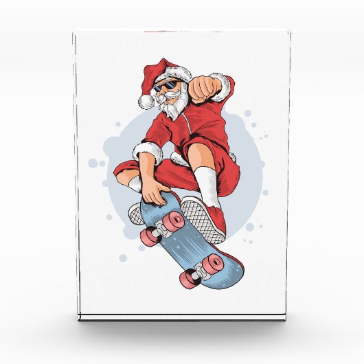 Skateboard Skateboard Snowman Fotoblock (Vorderseite)