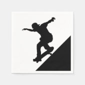 Skateboard Skateboard Spaß Silhouette Serviette (Vorderseite)