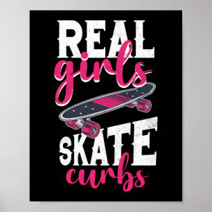 Skateboard Skateboarder Echte Mädchen Skaten Bords Poster