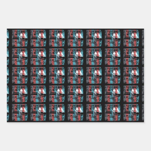 Skateboard - Skateboarder Funny Park Benz Geschenkpapier Set (Vorderseite)