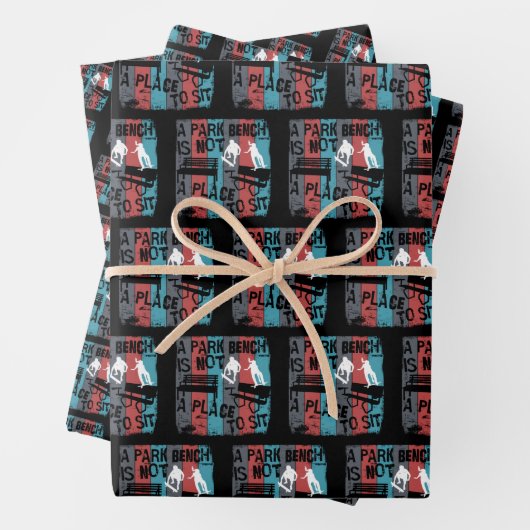 Skateboard - Skateboarder Funny Park Benz Geschenkpapier Set (Beispiel)