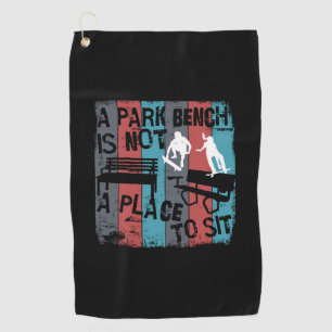 Skateboard - Skateboarder Funny Park Benz Golfhandtuch