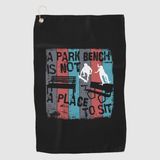 Skateboard - Skateboarder Funny Park Benz Golfhandtuch (Vorderseite)
