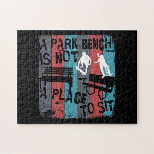 Skateboard - Skateboarder Funny Park Benz Puzzle (Horizontal)