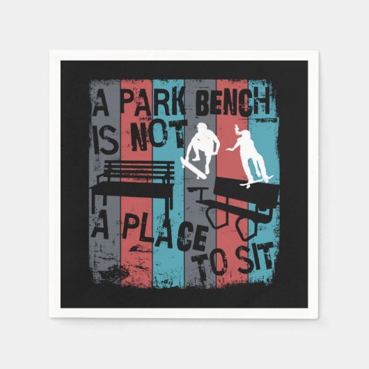 Skateboard - Skateboarder Funny Park Benz Serviette (Vorderseite)