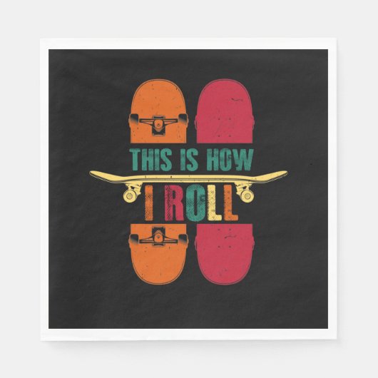 Skateboard Skateboarder-Geschenk Funny Serviette (Vorderseite)
