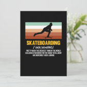 Skateboard Skateboarder-Skateboard Dankeskarte (Stehend Vorderseite)