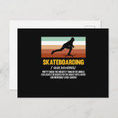 Skateboard Skateboarder-Skateboard Einladungspostkarte (Vorne/Hinten)