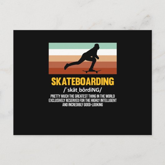 Skateboard Skateboarder-Skateboard Einladungspostkarte (Vorderseite)