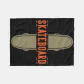 Skateboard Skateboarding Fleecedecke (Vorderseite (Horizontal))