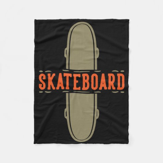 Skateboard Skateboarding Fleecedecke (Vorderseite)