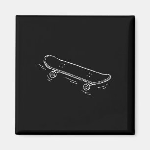 Skateboard Skater Bedrucktes Cooles Geschenk Skate Magnet