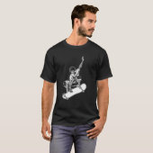 SKATEBOARD SKATER FUNNY HALFPIPE SKELETON T-Shirt (Vorne ganz)