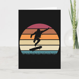 Skateboard Skater Retro Skateboardfahren Jungen Te Karte