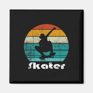 Skateboard Skater Retro Skateboarding-Geschenk Jun Magnet