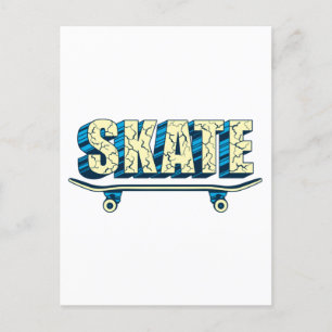 Skateboard Skater Skate Skateboarder Skateboarden Postkarte