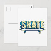 Skateboard Skater Skate Skateboarder Skateboarden Postkarte (Vorne/Hinten)