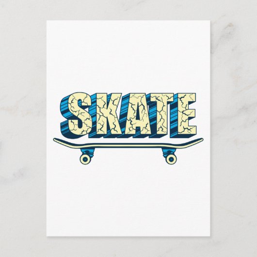 Skateboard Skater Skate Skateboarder Skateboarden Postkarte (Vorderseite)