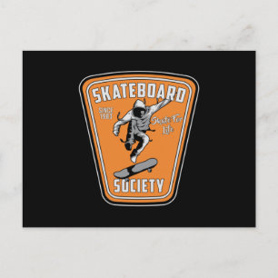 Skateboard Skater Skate Skaten Skateboard Geschenk Postkarte