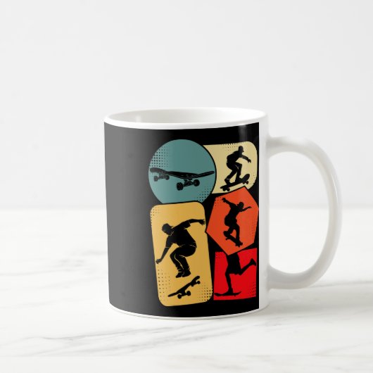 Skateboard Skater Skateboarder Skateboarding Kinde Kaffeetasse (Rechts)