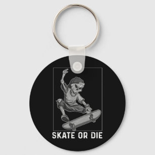 Skateboard-Skelett-Shirt Skate Or Die Lustiges Ska Schlüsselanhänger
