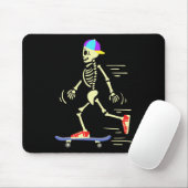 Skateboard Skelett Skateboarding Mousepad (Mit Mouse)