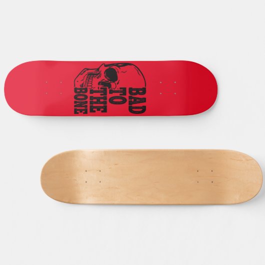 Skateboard Skull Bad to Bone (Horizontal)