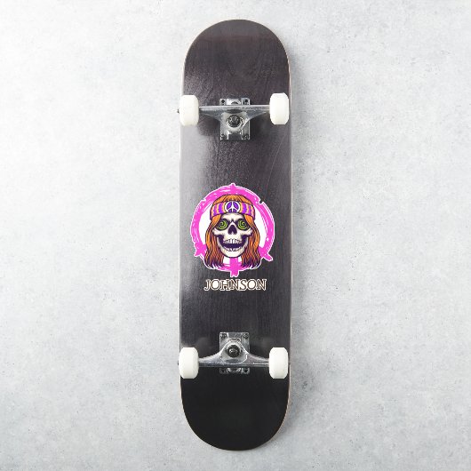 Skateboard SKULL HIPPY Aufkleber (Skateboard)
