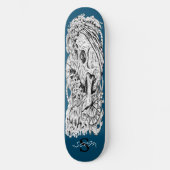 Skateboard Skull Monogram Skeleton Blue Anchor (Vorderseite)
