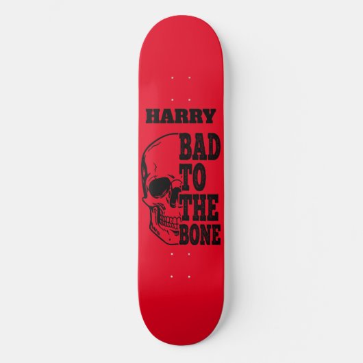 Skateboard Skull Personalisiert schlecht zum Knoch (Vorderseite)