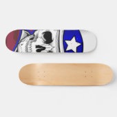 Skateboard - Skull Tattoo mit Hut (Horizontal)