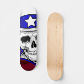 Skateboard - Skull Tattoo mit Hut (Vorderseite)