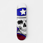 Skateboard - Skull Tattoo mit Hut (Vorne)
