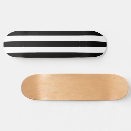 Skateboard Solid Black & White Strip (Horizontal)
