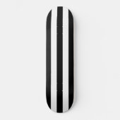 Skateboard Solid Black & White Strip (Vorderseite)