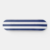 Skateboard Solid Dark Blue & White Strip (Horizontal)