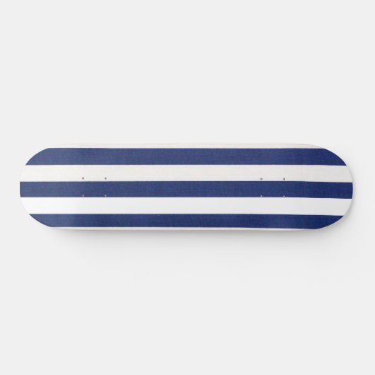 Skateboard Solid Dark Blue & White Strip (Horizontal)