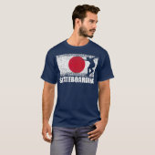 Skateboard Sport Japan Flag Japanese T-Shirt (Vorne ganz)