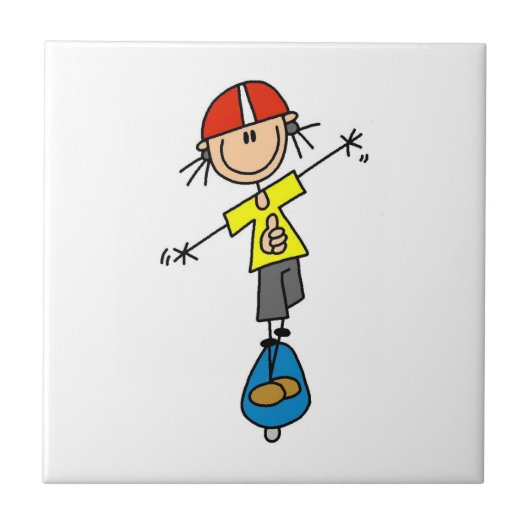 Skateboard-Stick-Figur Fliese (Vorderseite)