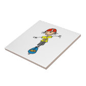 Skateboard-Stick-Figur Fliese (Seite)