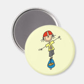 Skateboard-Stick-Figur Magnet (Vorderseite/Rückseite)