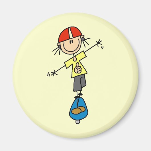 Skateboard-Stick-Figur Magnet (Vorne)
