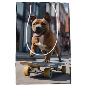 Skateboard Stunt: Ein Staffy für unterwegs Mittlere Geschenktüte