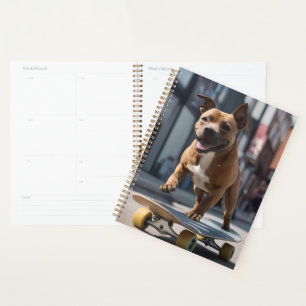 Skateboard Stunt: Ein Staffy für unterwegs Planer