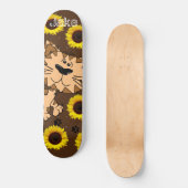 Skateboard Sunflower Kitten Cat (Vorderseite)