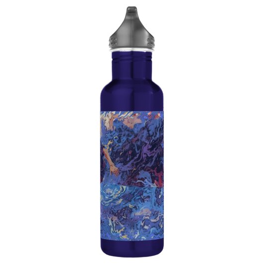 Skateboard Surfing - Skateboarddesign Edelstahlflasche (Rechts)