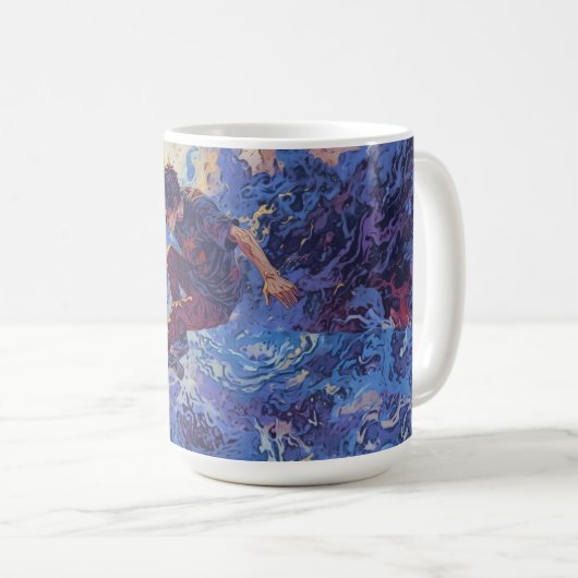 Skateboard Surfing - Skateboarddesign Kaffeetasse (VorderseiteRechts)