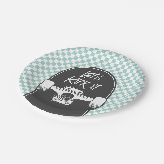 Skateboard - Teller zum Geburtstag (Schrägansicht)