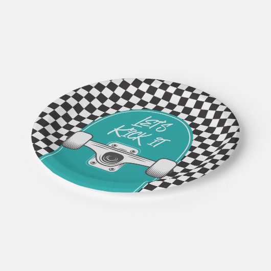 Skateboard - Teller zum Geburtstag (Schrägansicht)