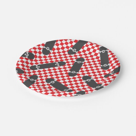 Skateboard - Teller zum Geburtstag (Schrägansicht)